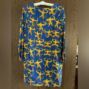 Rare Nooworks Tiger Man Rayon dress M 2019 like new